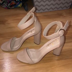 Lulu’s Kamali nude block heels